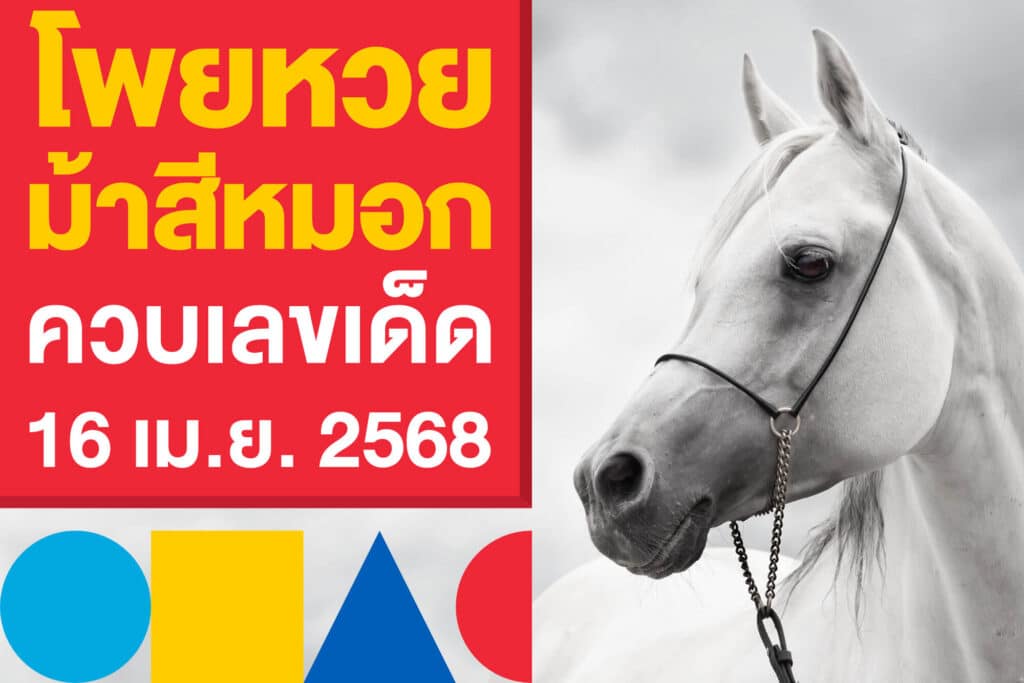 โพยหวยม้าสีหมอก ควบเลขเด็ดงวดวันที่ 16 เม.ย. 2568 เด่นบน - ล่าง