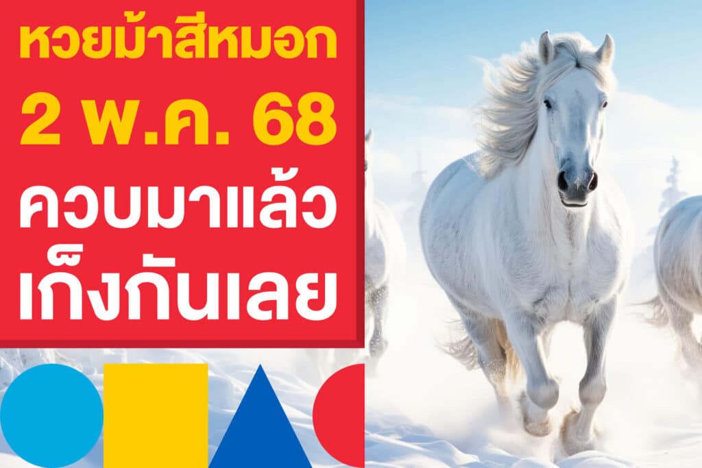 หวยม้าสีหมอก 2 พ.ค. 68 ควบมาแล้ว เก็งกันเลย ก่อนหวยโค้งสุดท้าย
