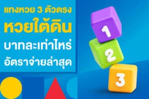 แทงหวย 3 ตัวตรง หวยใต้ดิน บาทละเท่าไหร่ สรุปอัตราจ่ายหวยล่าสุด